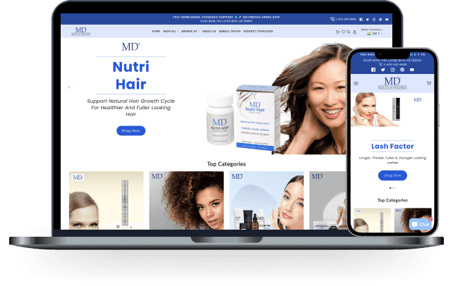 MD Beauty and Wellness eCommerce Website